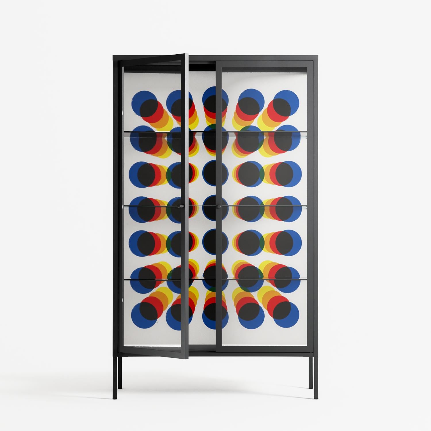 Perspektiva - Cabinet - Vratislav Pecka - Antracite - Clear glass