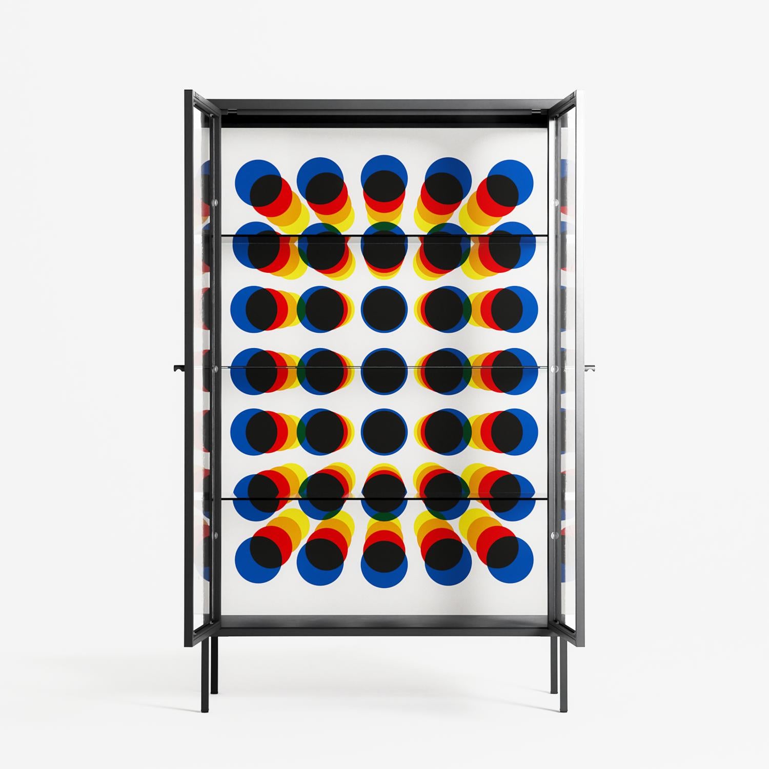 Perspektiva - Cabinet - Vratislav Pecka - Antracite - Clear glass