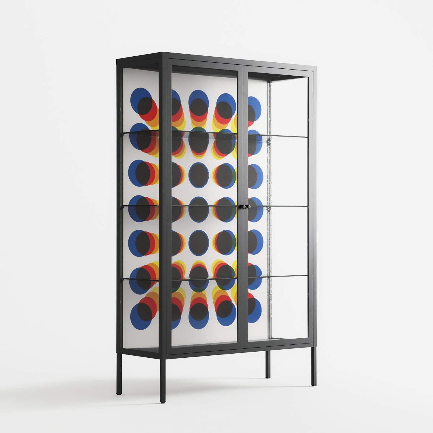 Perspektiva - Cabinet - Vratislav Pecka - Antracite - Clear glass