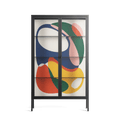 Spilled Paint - Cabinet - Vratislav Pecka - Antracite - Clear glass