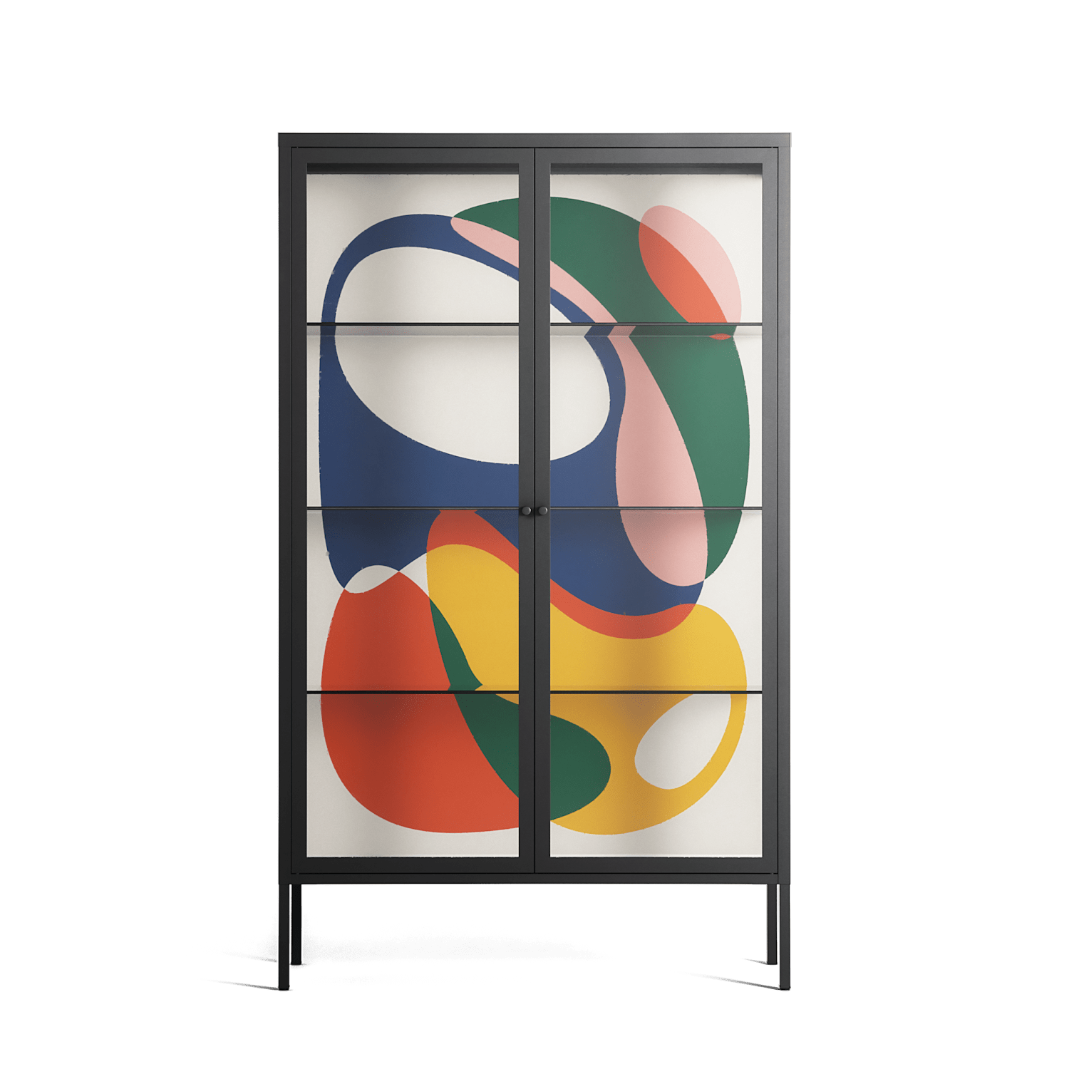 Spilled Paint - Cabinet - Vratislav Pecka - Antracite - Clear glass