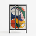 Spilled Paint - Cabinet - Vratislav Pecka - Antracite - Clear glass
