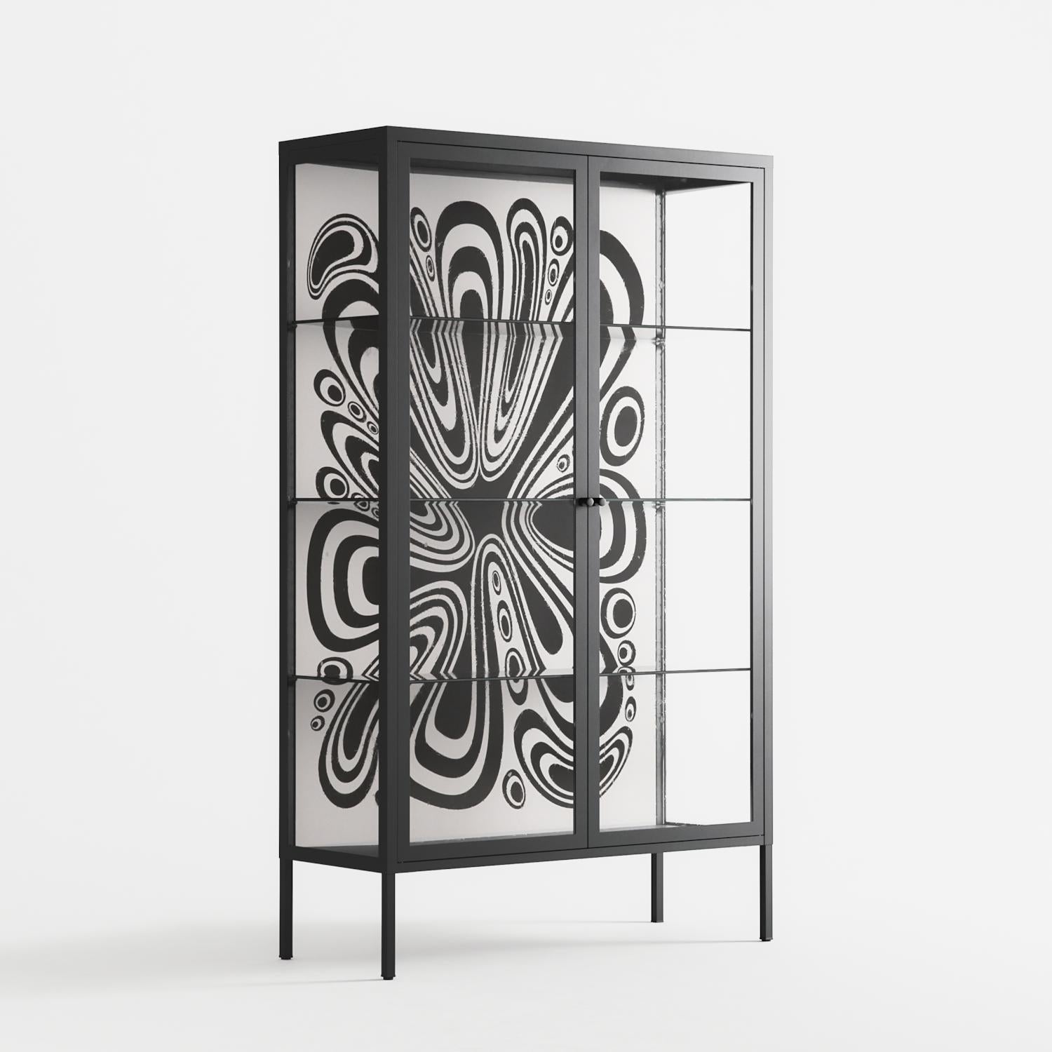 Splash of black - Cabinet - Vratislav Pecka - Antracite - Clear glass