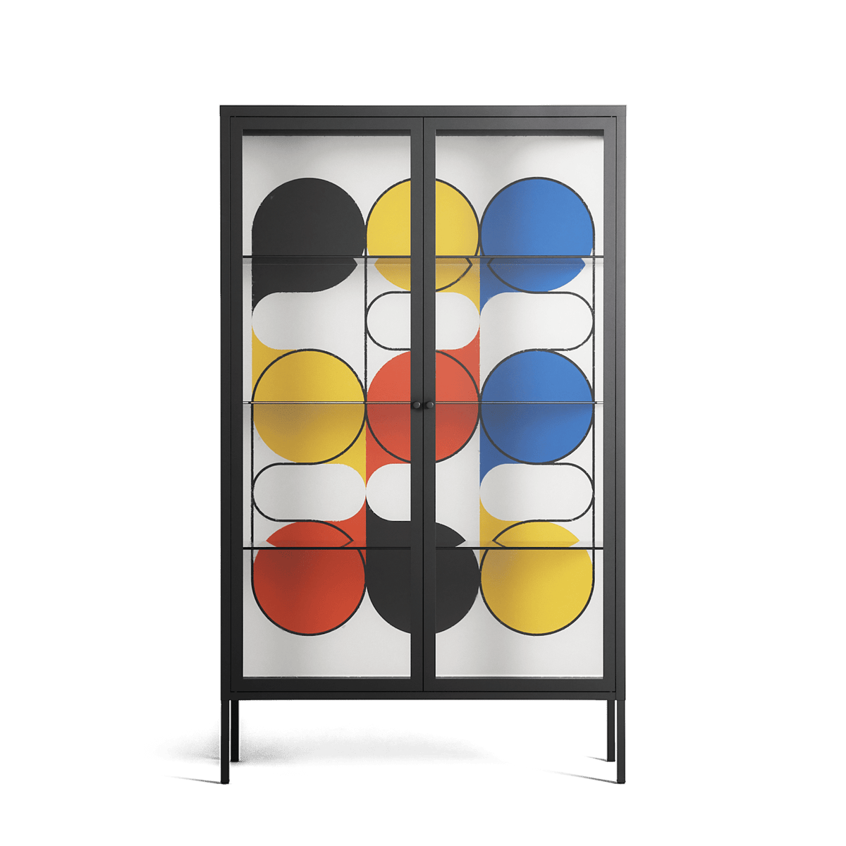 Springs - Cabinet - Vratislav Pecka - Antracite - Clear glass