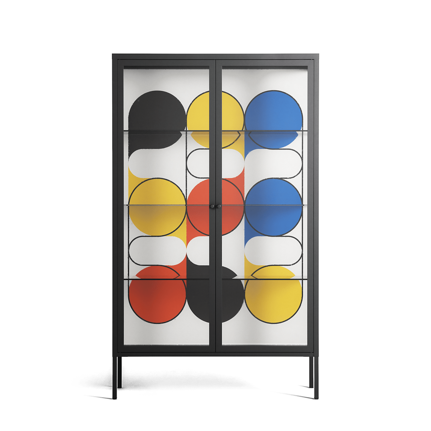 Springs - Cabinet - Vratislav Pecka - Antracite - Clear glass