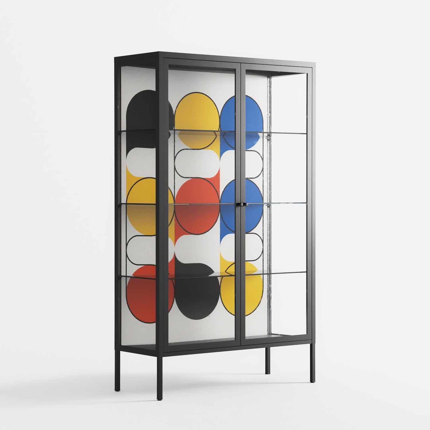 Springs - Cabinet - Vratislav Pecka - Antracite - Clear glass