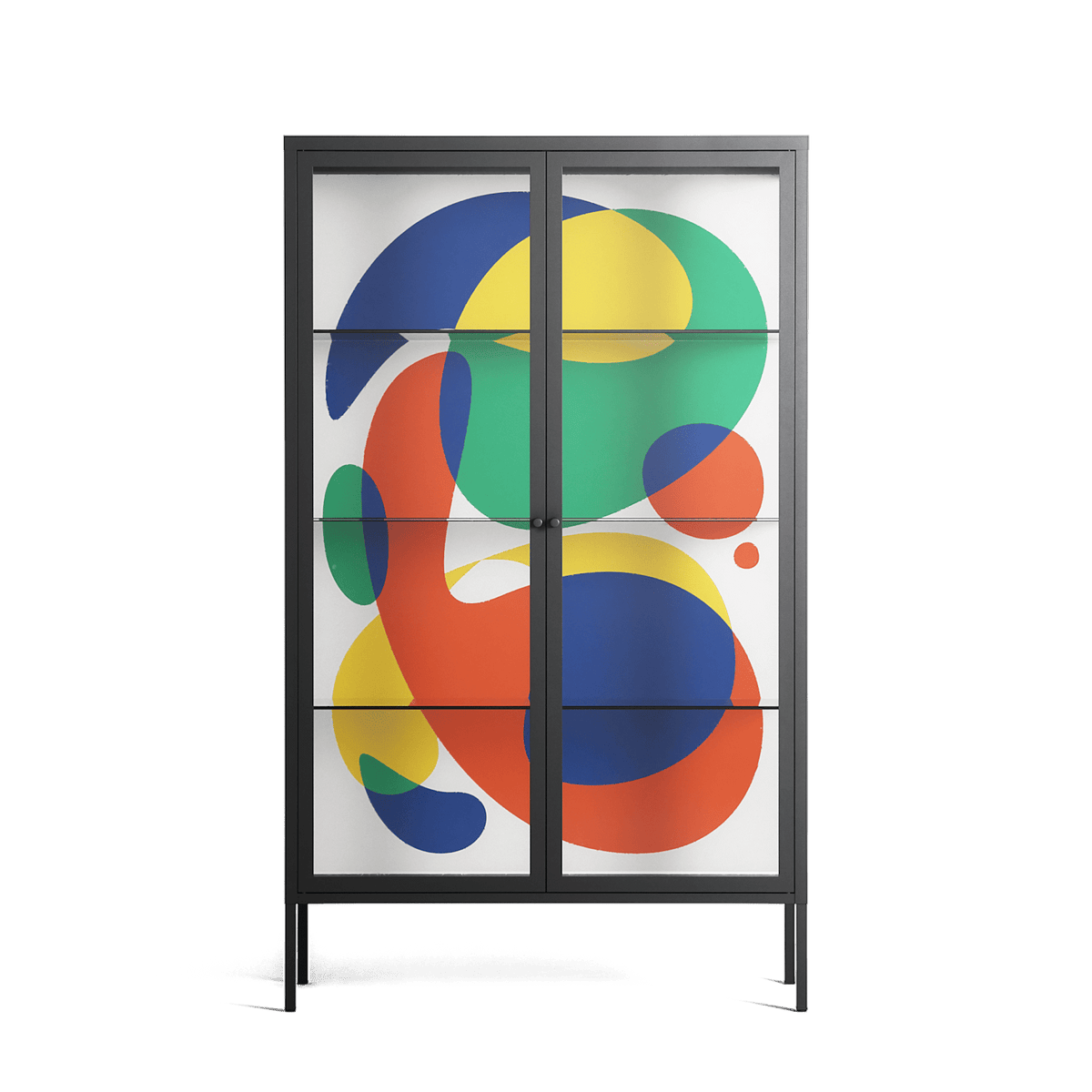 Vibrante - Cabinet - Vratislav Pecka - Antracite - Clear glass