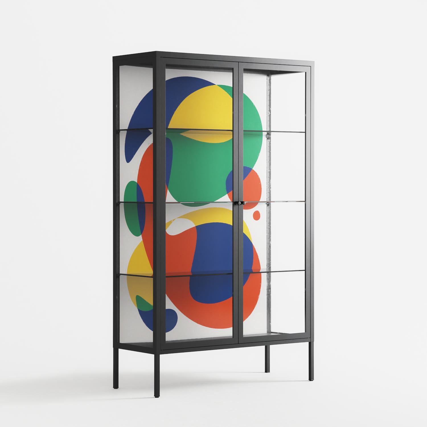 Vibrante - Cabinet - Vratislav Pecka - Antracite - Clear glass