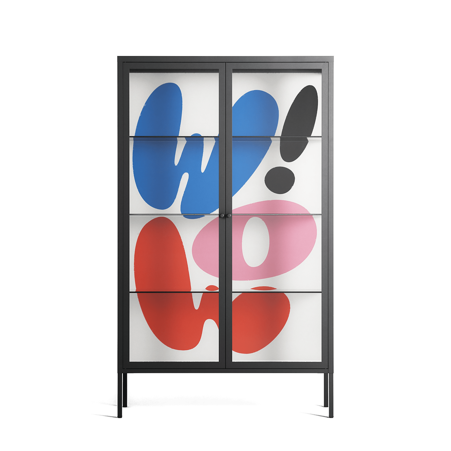 Wow - Cabinet - Vratislav Pecka - Antracite - Clear glass