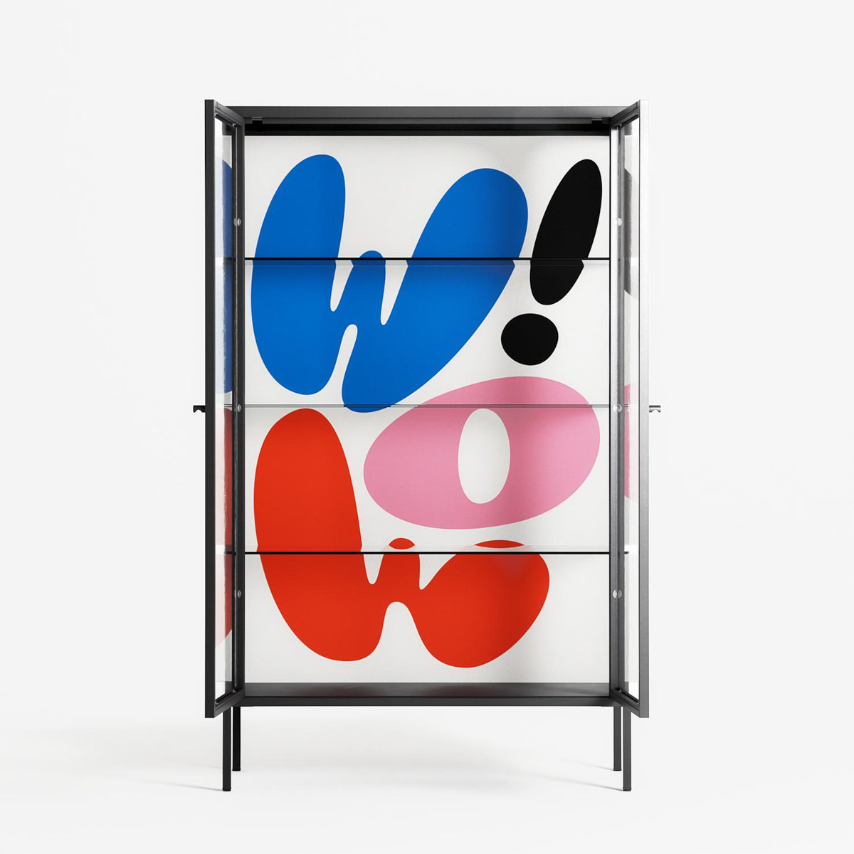 Wow - Cabinet - Vratislav Pecka - Antracite - Clear glass