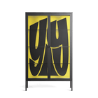 Yay - Cabinet - Vratislav Pecka - Antracite - Clear glass