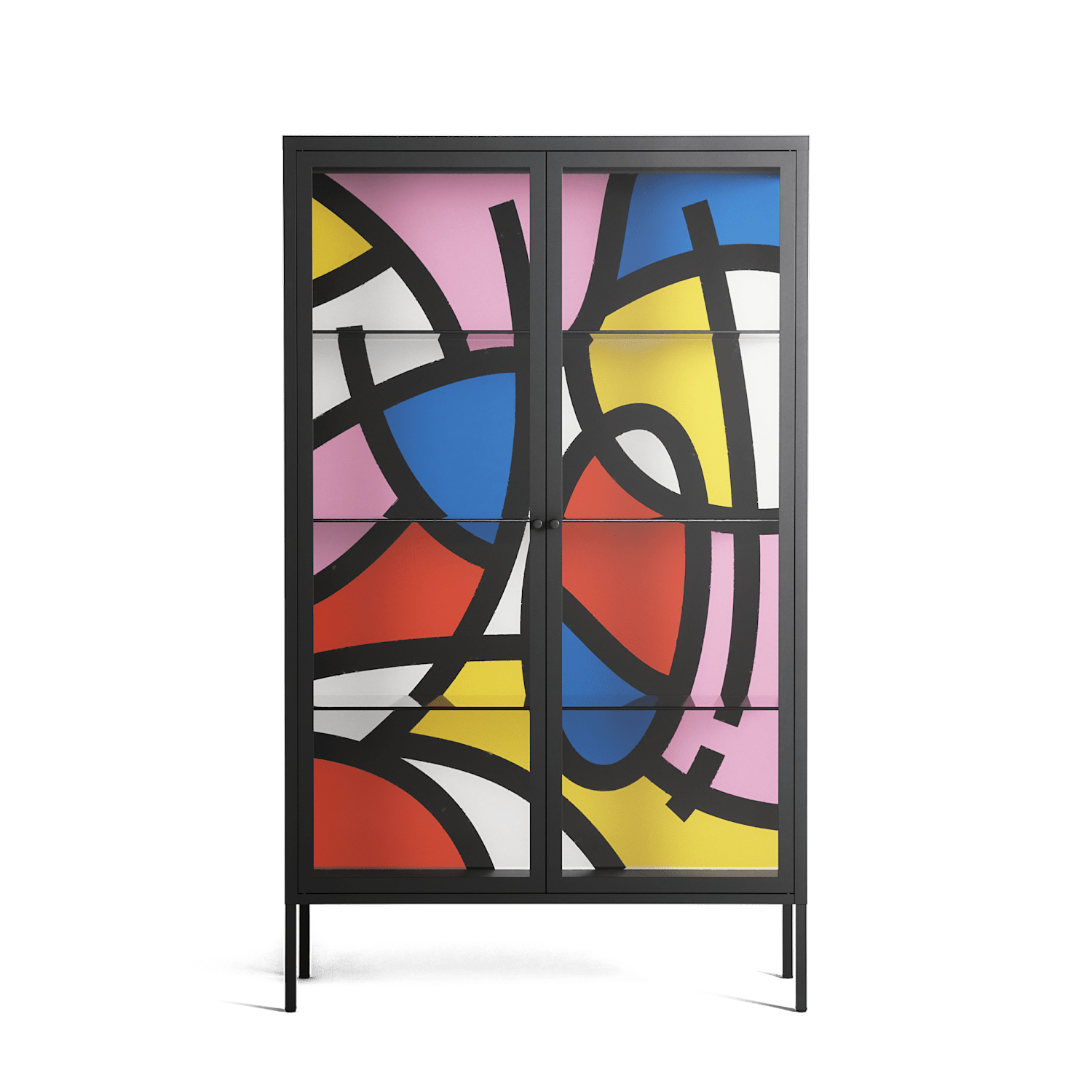 Yo - Cabinet - Vratislav Pecka - Antracite - Clear glass