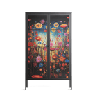 Greatful Meadow - Cabinet - Nur Rydberg - Antracite - Clear glass