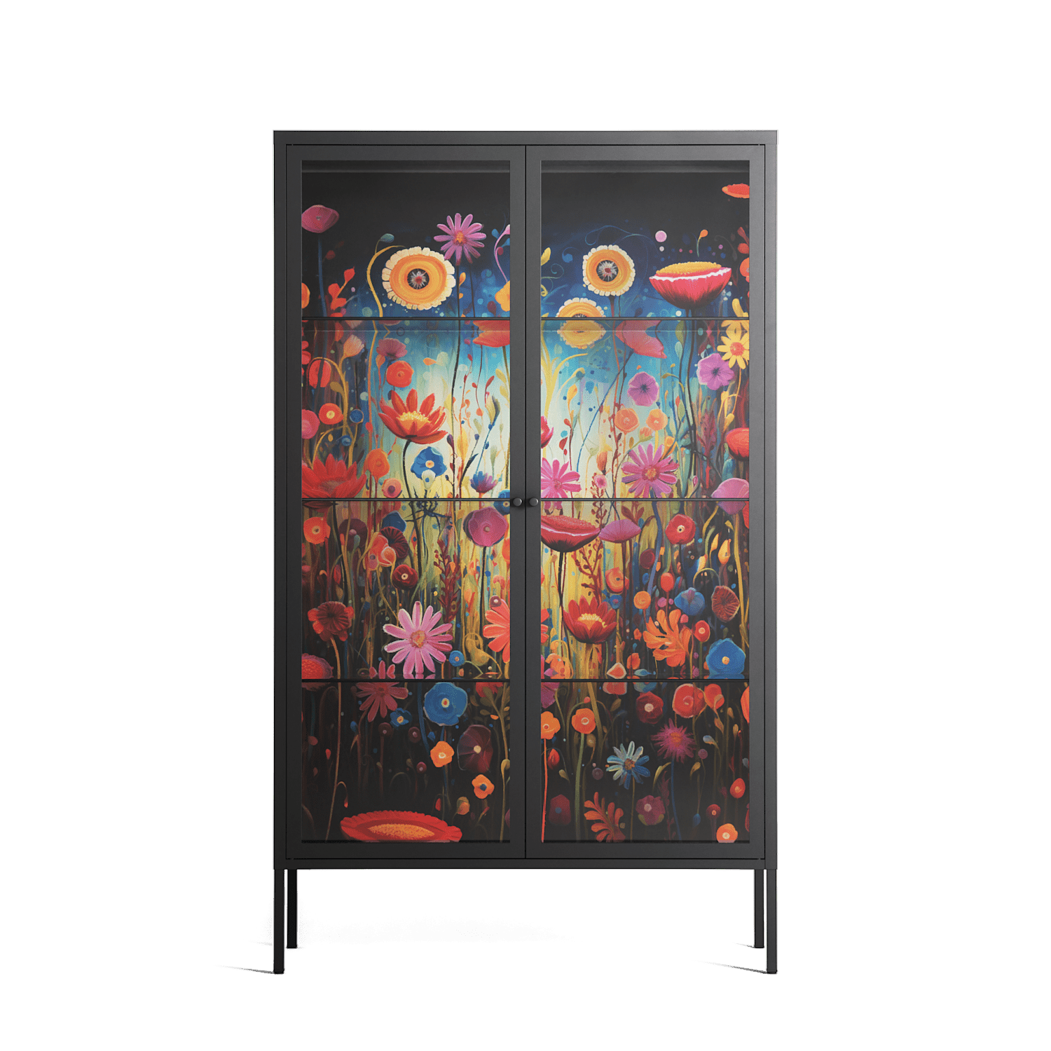 Greatful Meadow - Cabinet - Nur Rydberg - Antracite - Clear glass