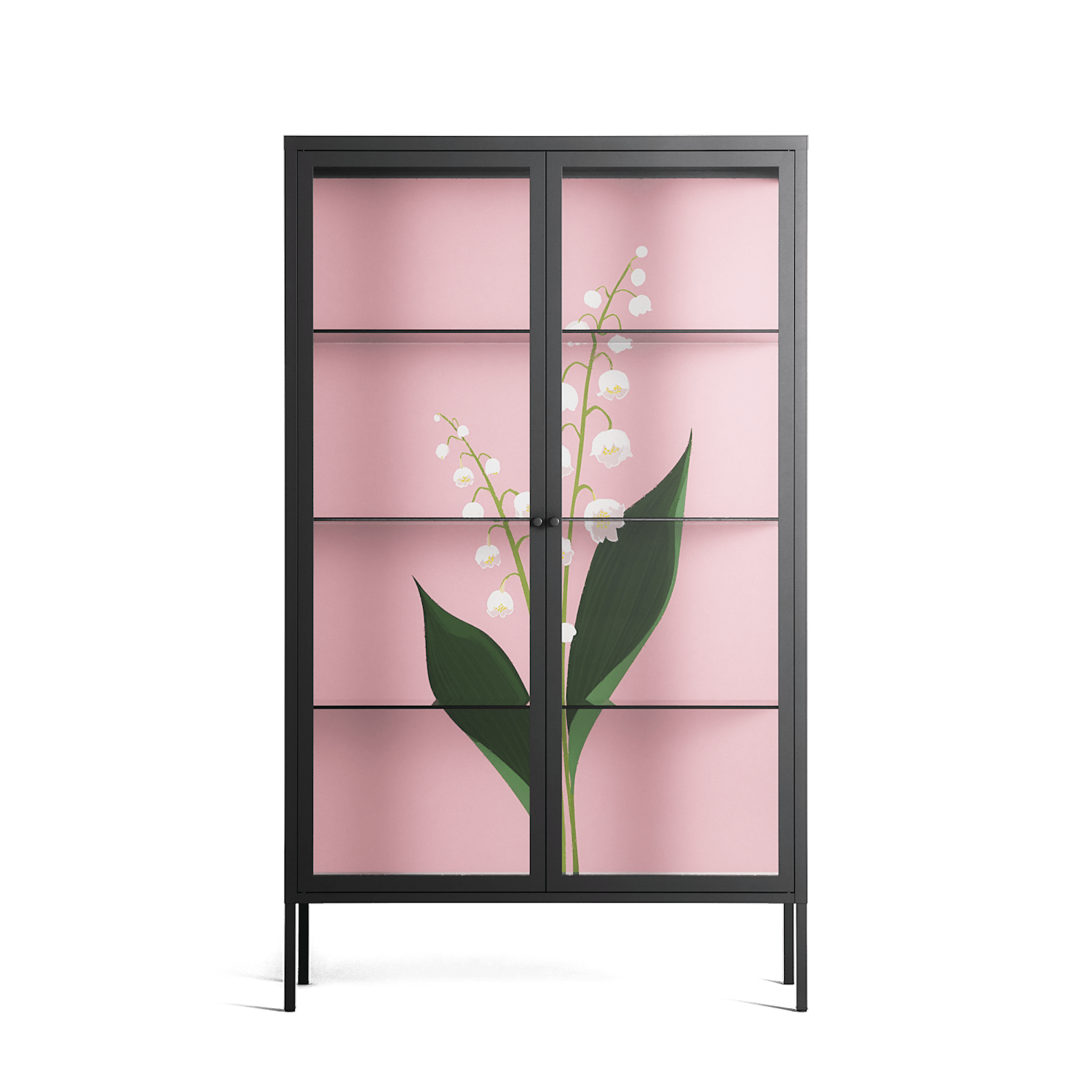 Kalas Konvalj - Cabinet - Nur Rydberg - Antracite - Clear glass