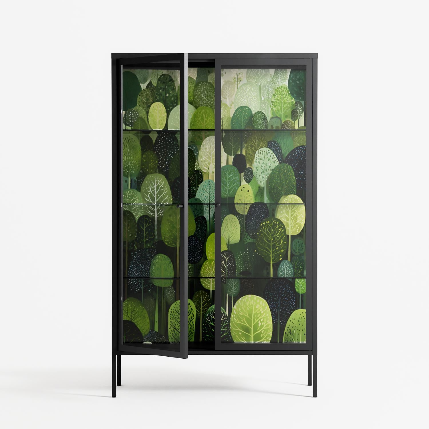 Tummetott - Cabinet - Nur Rydberg - Antracite - Clear glass