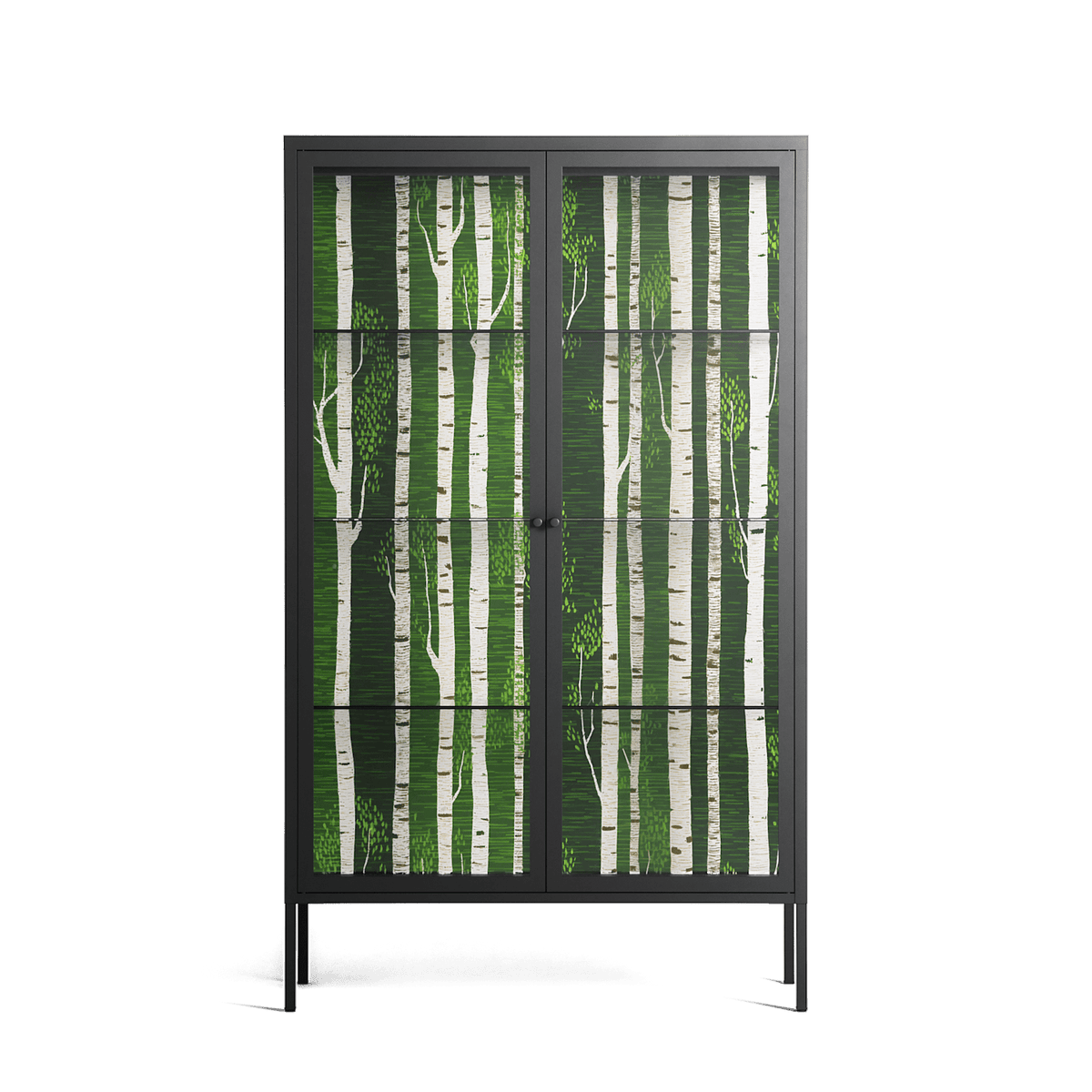 Björkskog - Cabinet - Nur Rydberg - Antracite - Clear glass