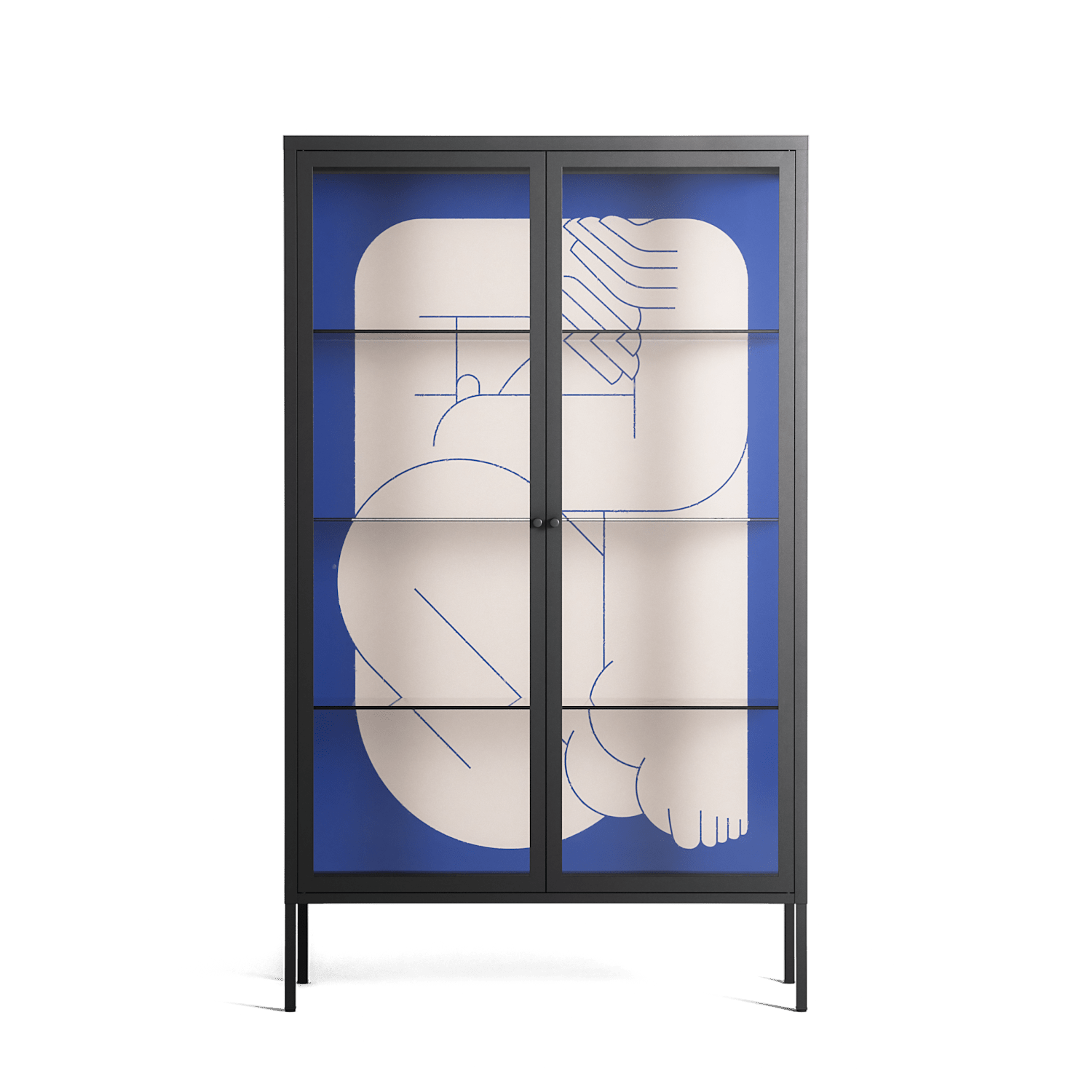 Good Bye - Cabinet - Andrea Devia-Nuño - Antracite - Clear glass