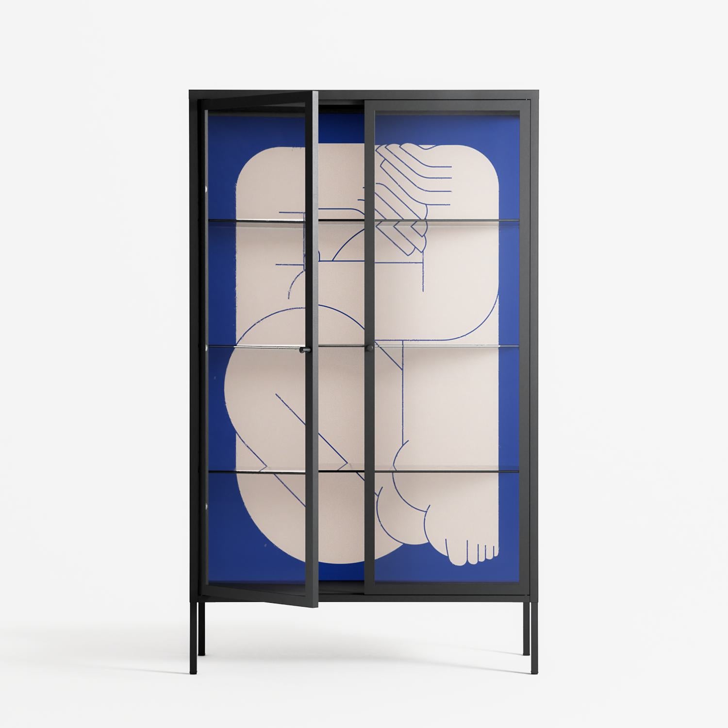Good Bye - Cabinet - Andrea Devia-Nuño - Antracite - Clear glass