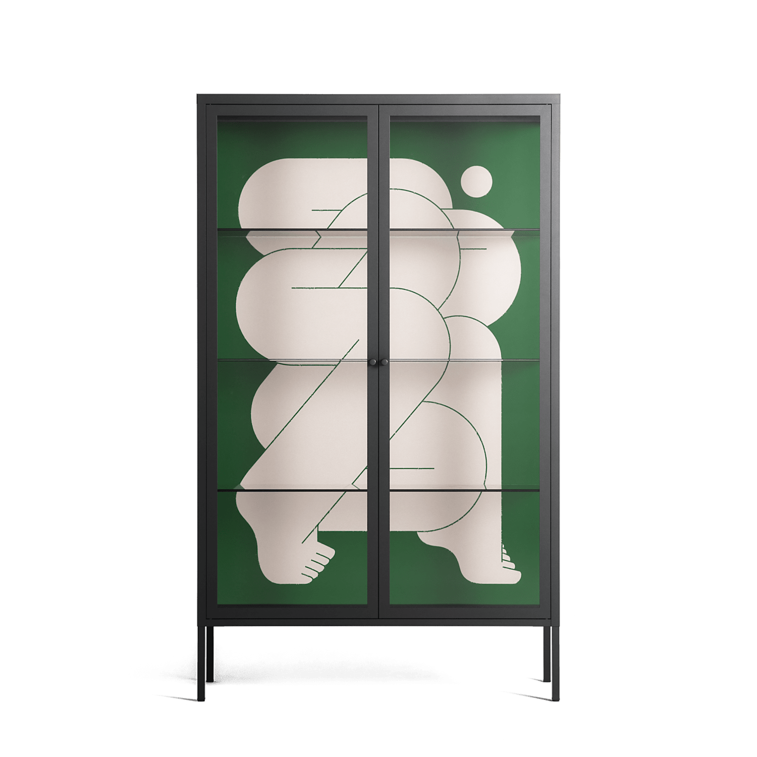 Carry - Cabinet - Andrea Devia-Nuño - Antracite - Clear glass
