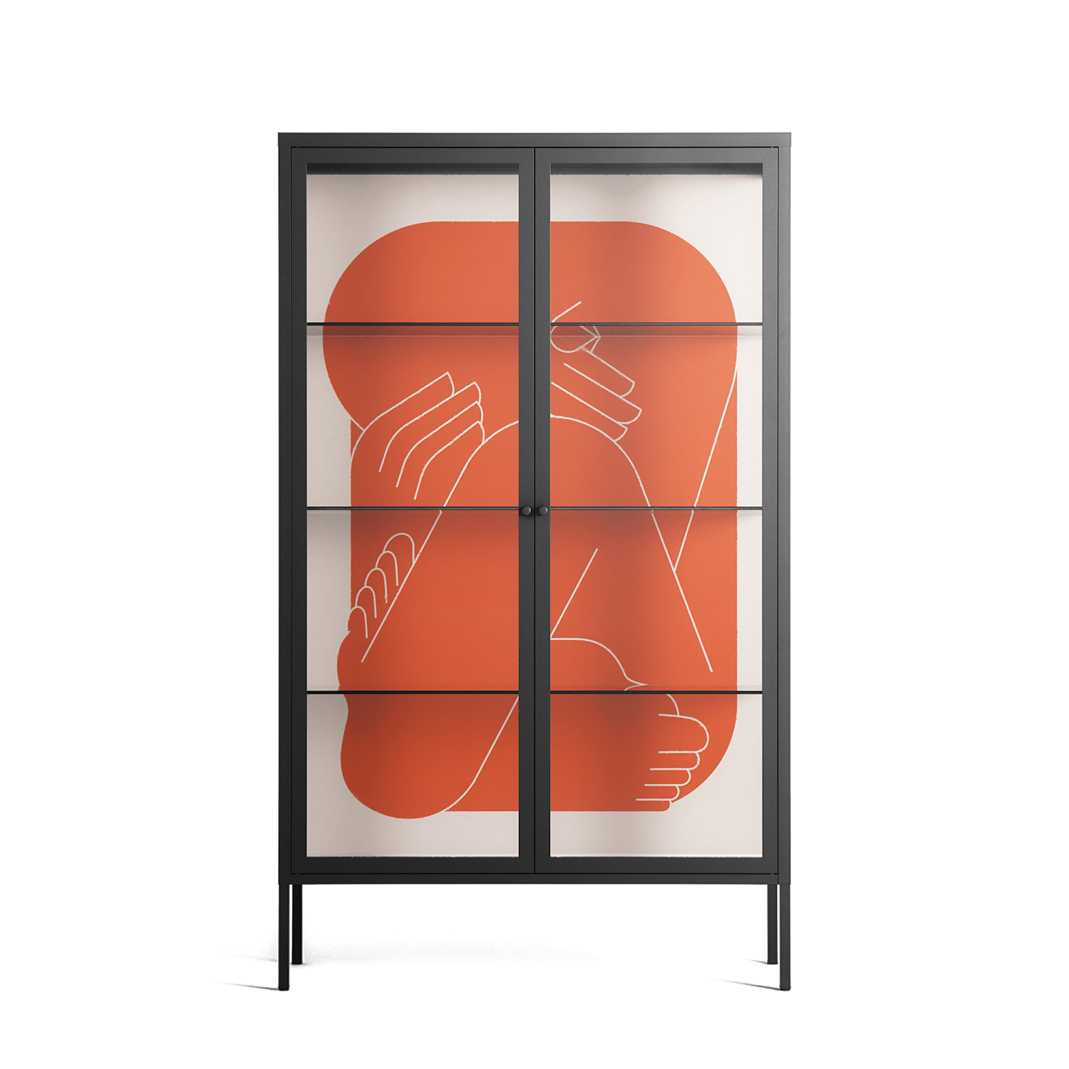 Keep - Cabinet - Andrea Devia-Nuño - Antracite - Clear glass