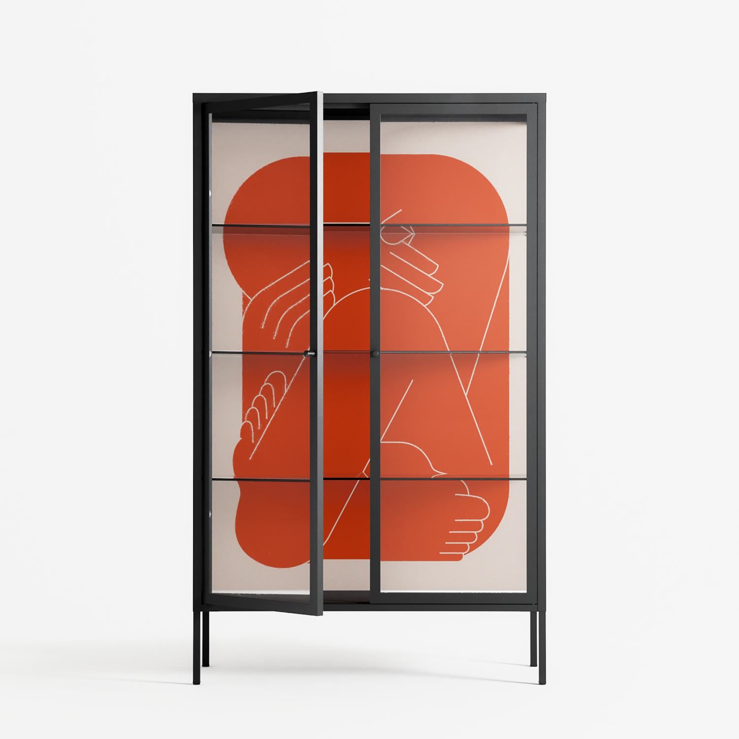 Keep - Cabinet - Andrea Devia-Nuño - Antracite - Clear glass