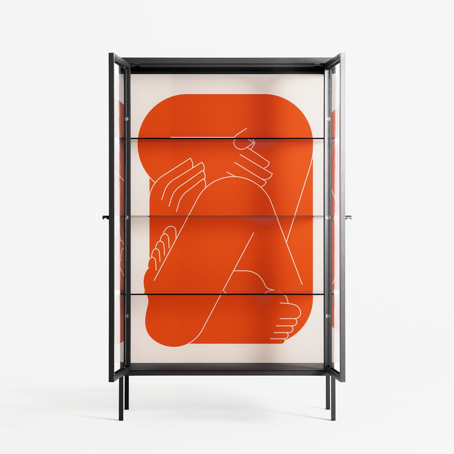 Keep - Cabinet - Andrea Devia-Nuño - Antracite - Clear glass