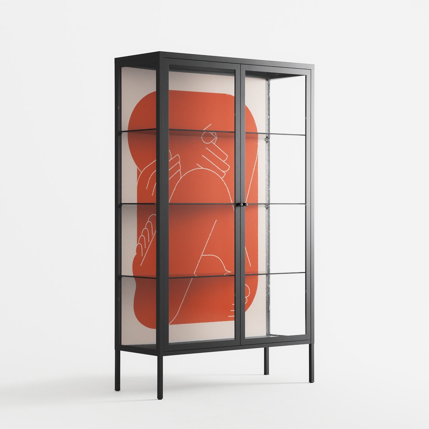 Keep - Cabinet - Andrea Devia-Nuño - Antracite - Clear glass