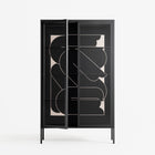 Love Flow - Cabinet - Andrea Devia-Nuño - Antracite - Clear glass
