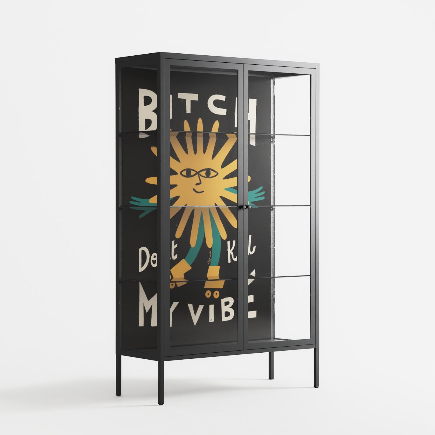 Bitch Don't Kill My Vibe - Cabinet - Aley Wild - Antracite - Clear glass