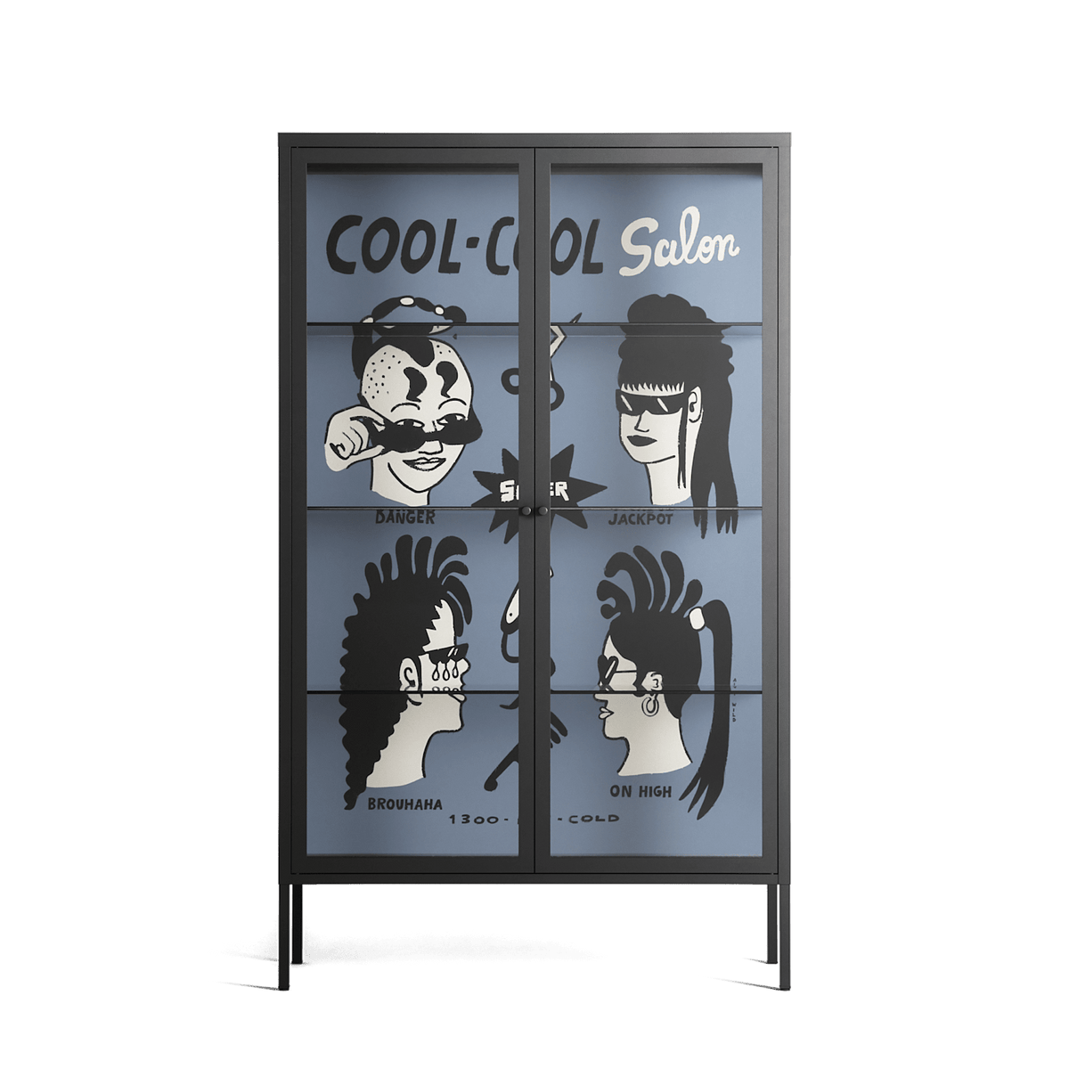 Cool Cool Salon Grey - Cabinet - Aley Wild - Antracite - Clear glass