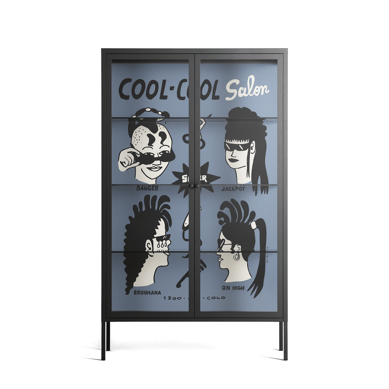 Cool Cool Salon Grey - Cabinet - Aley Wild - Antracite - Clear glass