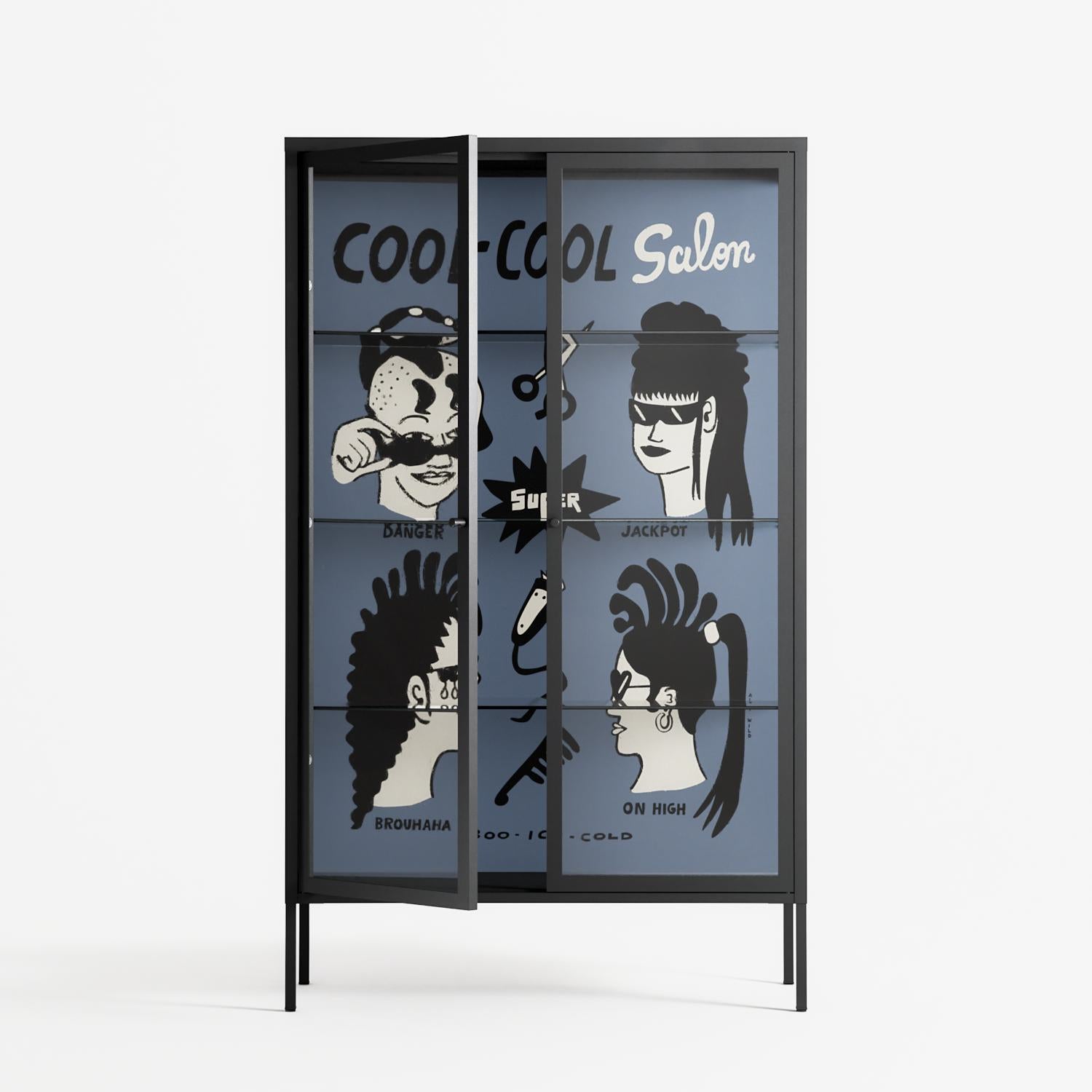 Cool Cool Salon Grey - Cabinet - Aley Wild - Antracite - Clear glass
