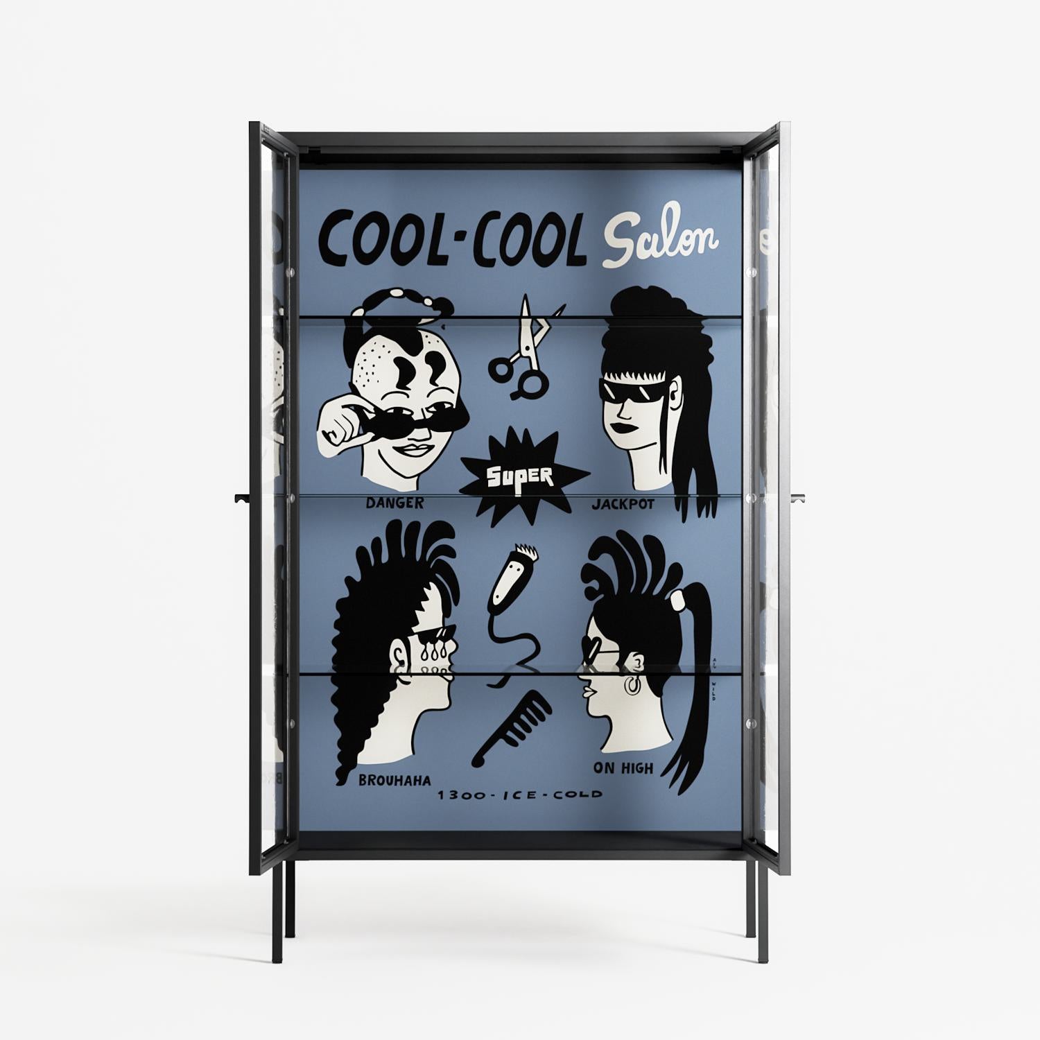 Cool Cool Salon Grey - Cabinet - Aley Wild - Antracite - Clear glass