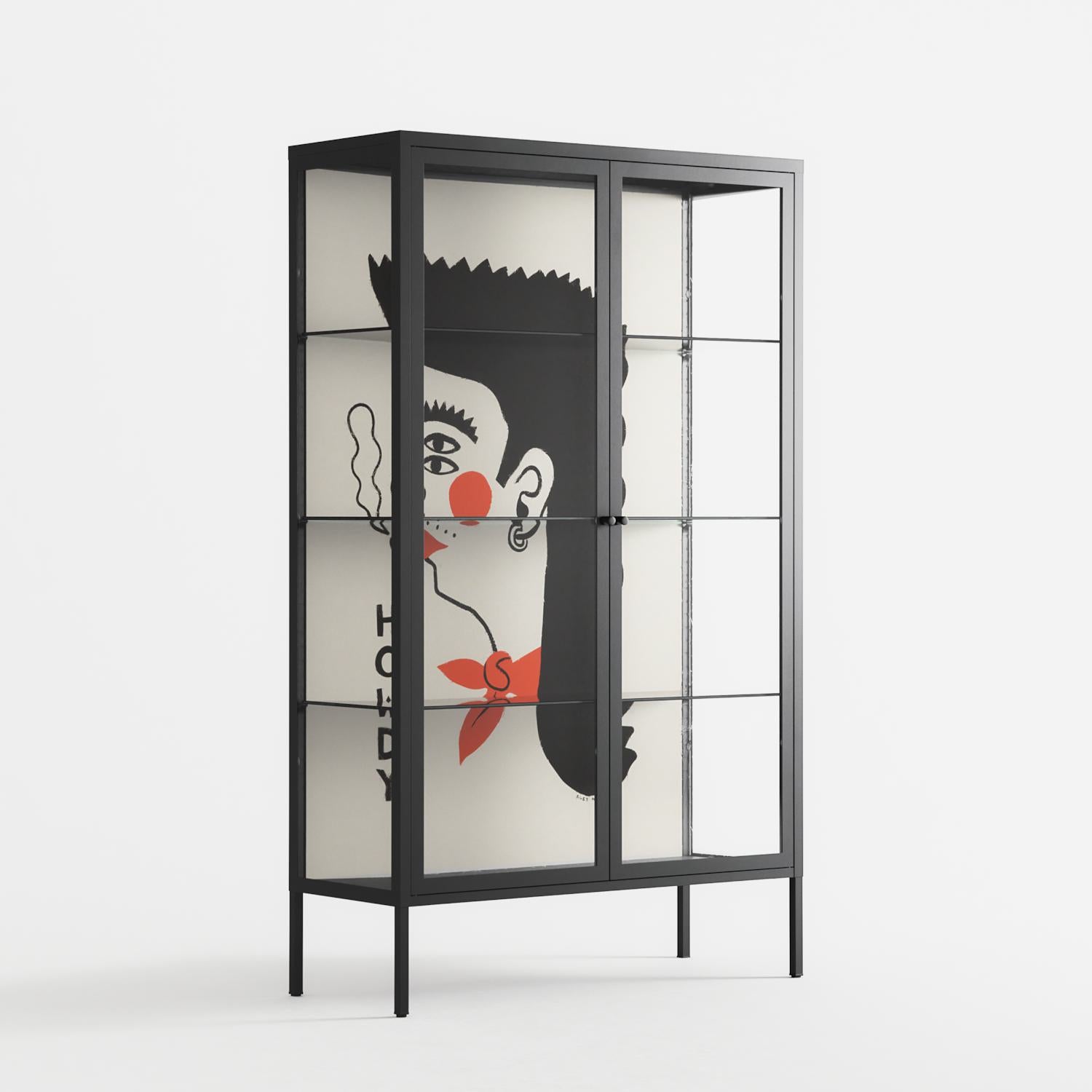 Howdy - Cabinet - Aley Wild - Antracite - Clear glass