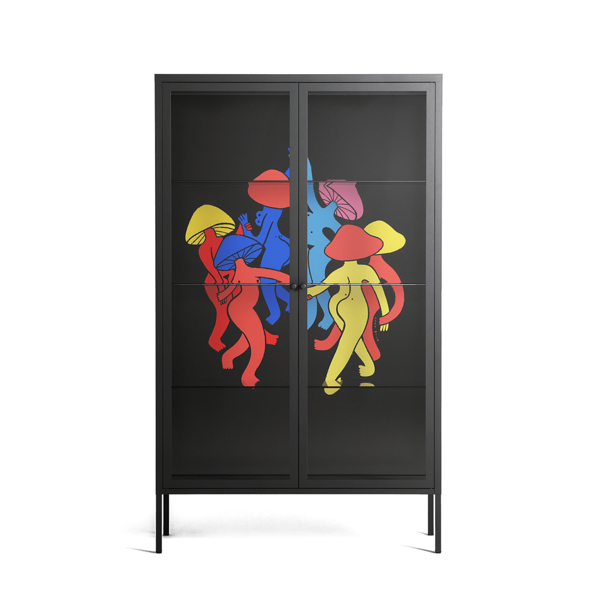 Mushroom Dance Multi - Cabinet - Aley Wild - Antracite - Clear glass