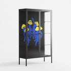 Mushroom Dance Blue - Cabinet - Aley Wild - Antracite - Clear glass