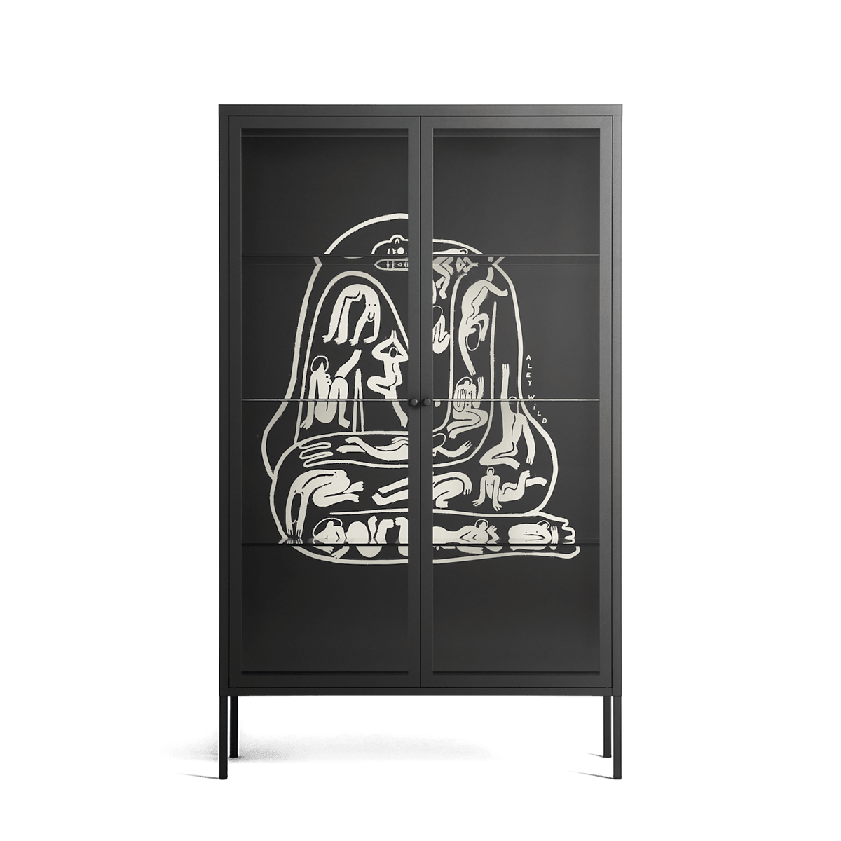 Nudes on Nudes - Cabinet - Aley Wild - Antracite - Clear glass