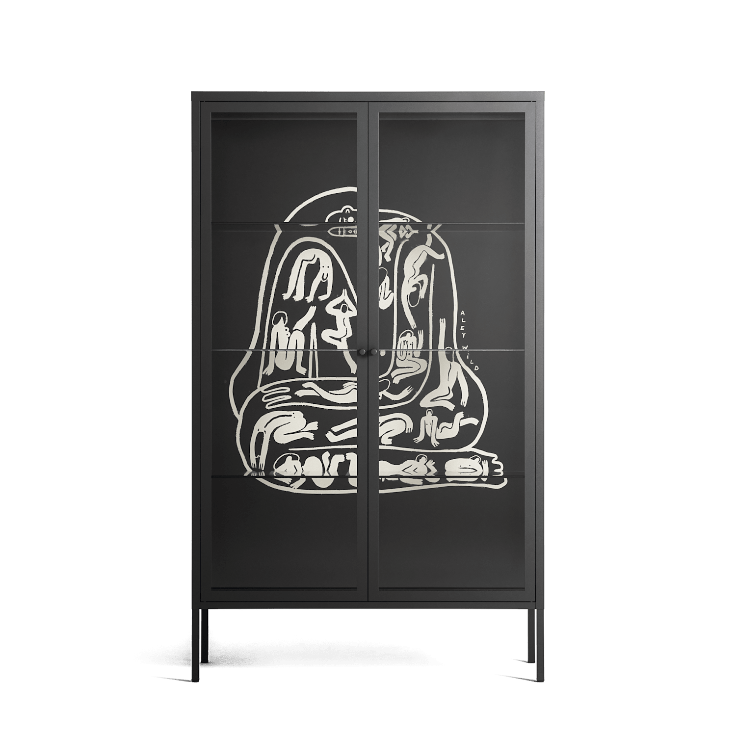 Nudes on Nudes - Cabinet - Aley Wild - Antracite - Clear glass