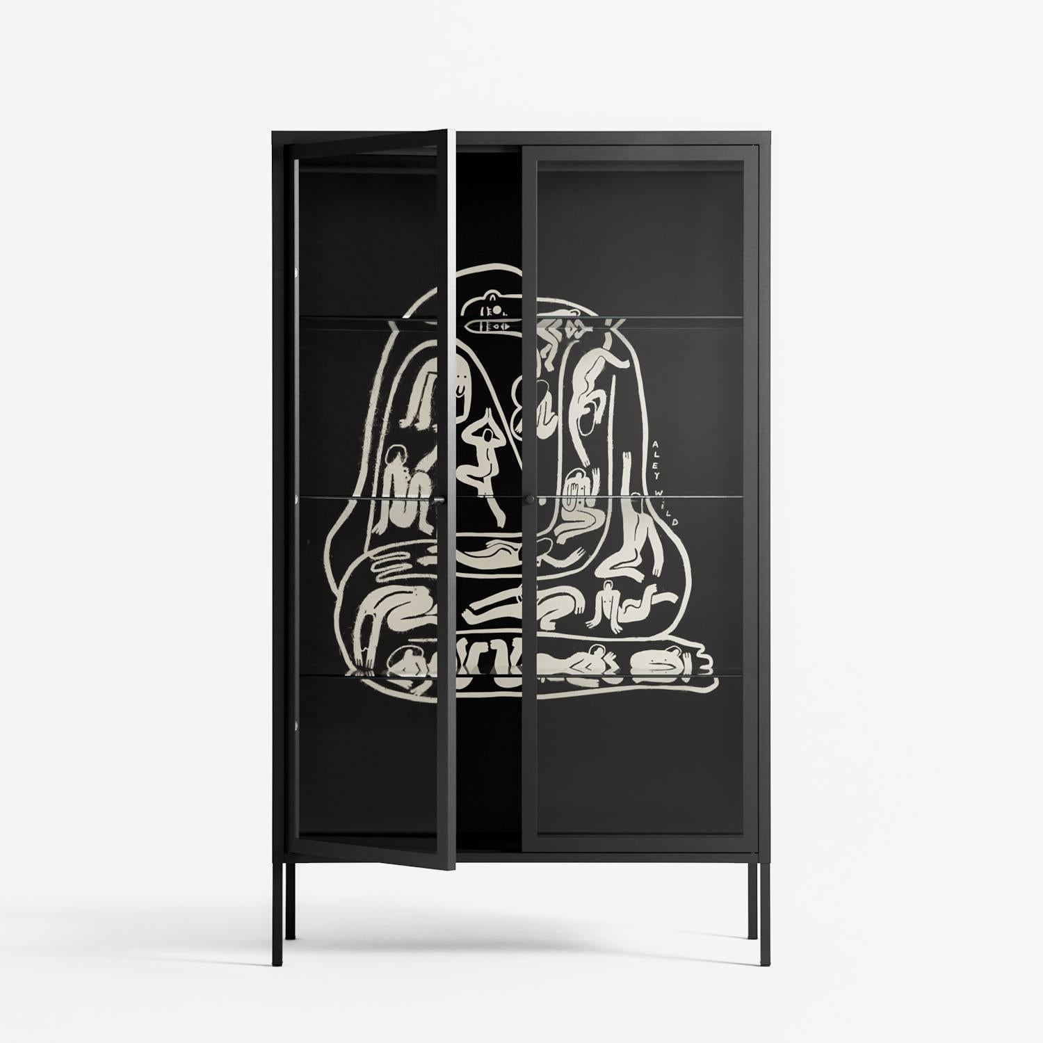 Nudes on Nudes - Cabinet - Aley Wild - Antracite - Clear glass