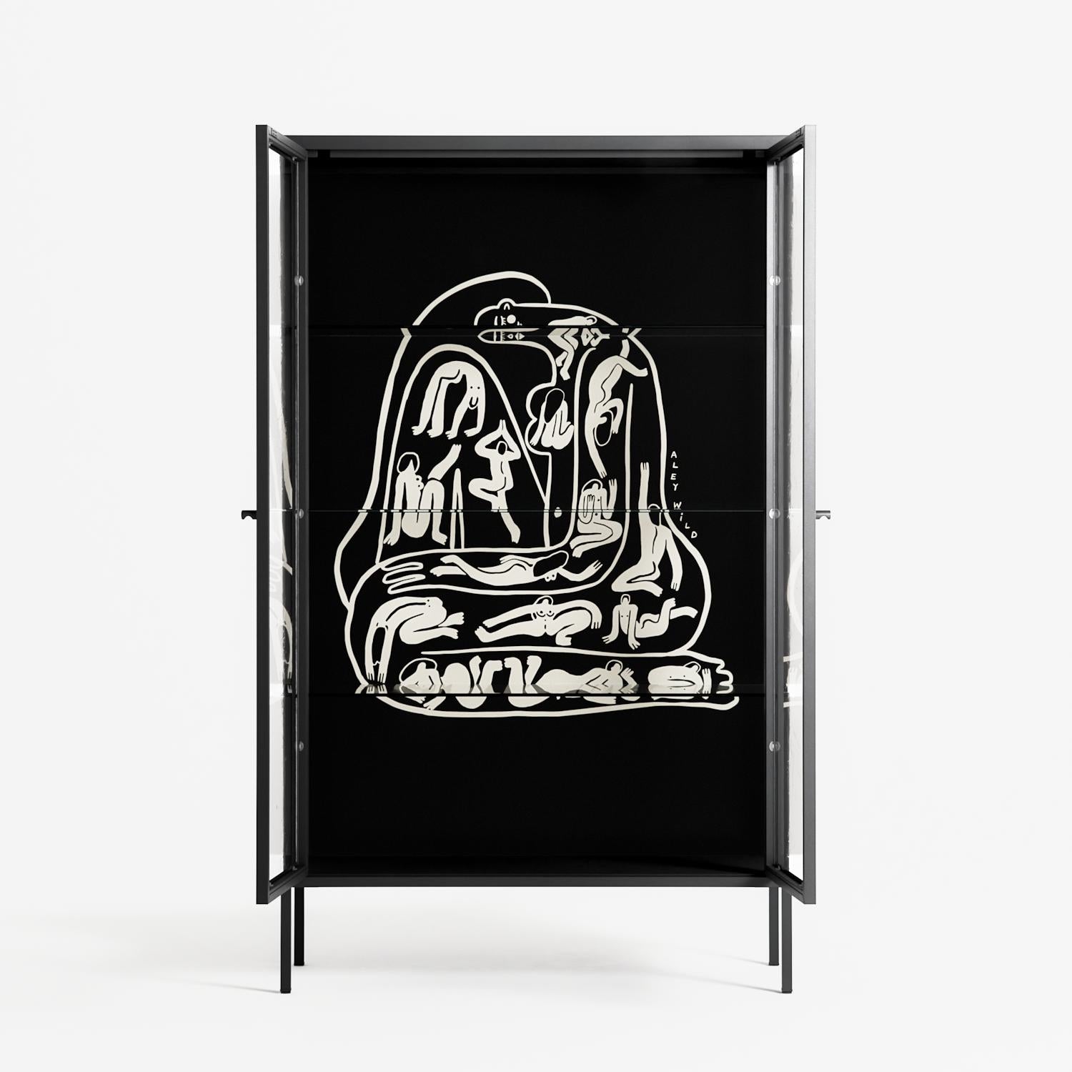 Nudes on Nudes - Cabinet - Aley Wild - Antracite - Clear glass