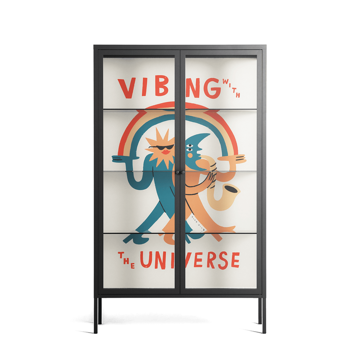 Vibing With The Universe - Cabinet - Aley Wild - Antracite - Clear glass