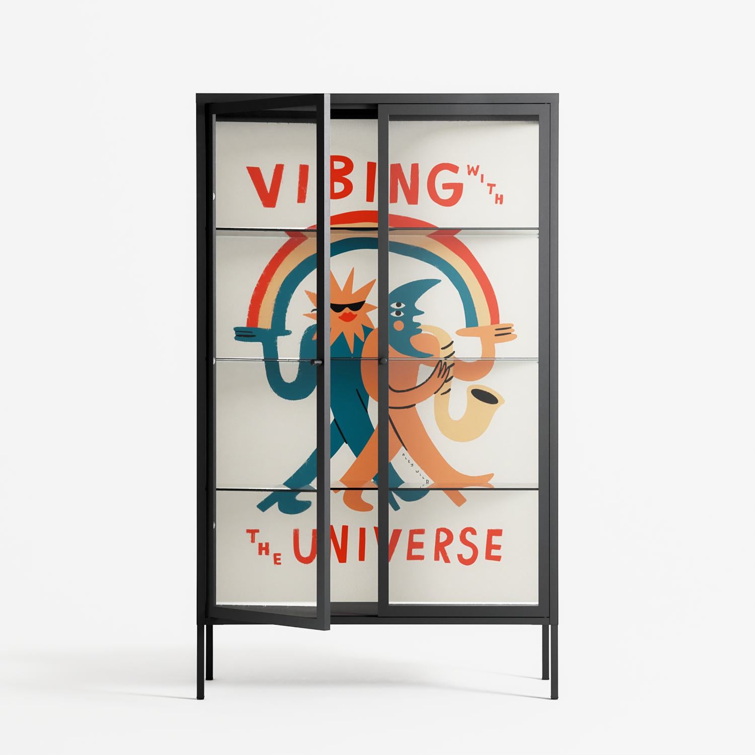 Vibing With The Universe - Cabinet - Aley Wild - Antracite - Clear glass