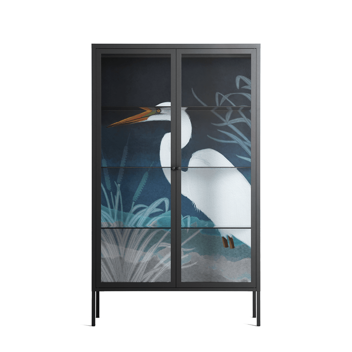 Egret - Cabinet - Katie O’Shea - Antracite - Clear glass