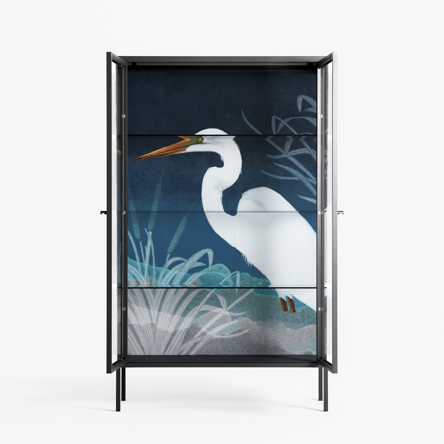 Egret - Cabinet - Katie O’Shea - Antracite - Clear glass