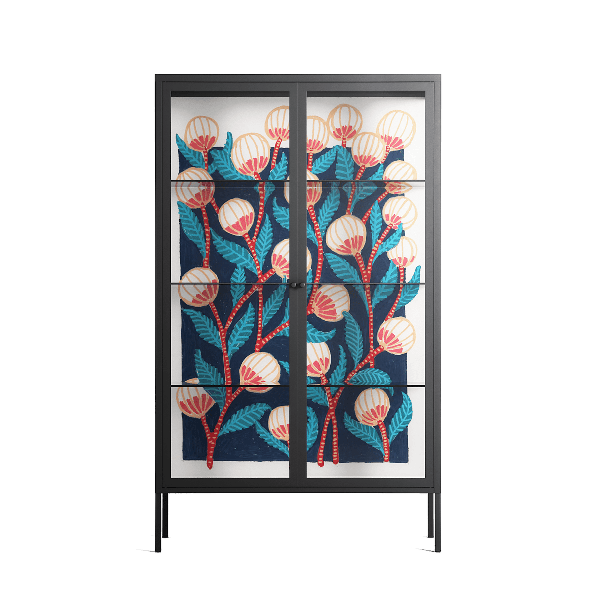 Gooseberries - Cabinet - Katie O’Shea - Antracite - Clear glass