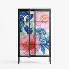 Pink Anemones - Cabinet - Katie O’Shea - Antracite - Clear glass