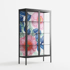 Pink Anemones - Cabinet - Katie O’Shea - Antracite - Clear glass