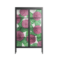Pink Floras - Cabinet - Katie O’Shea - Antracite - Clear glass