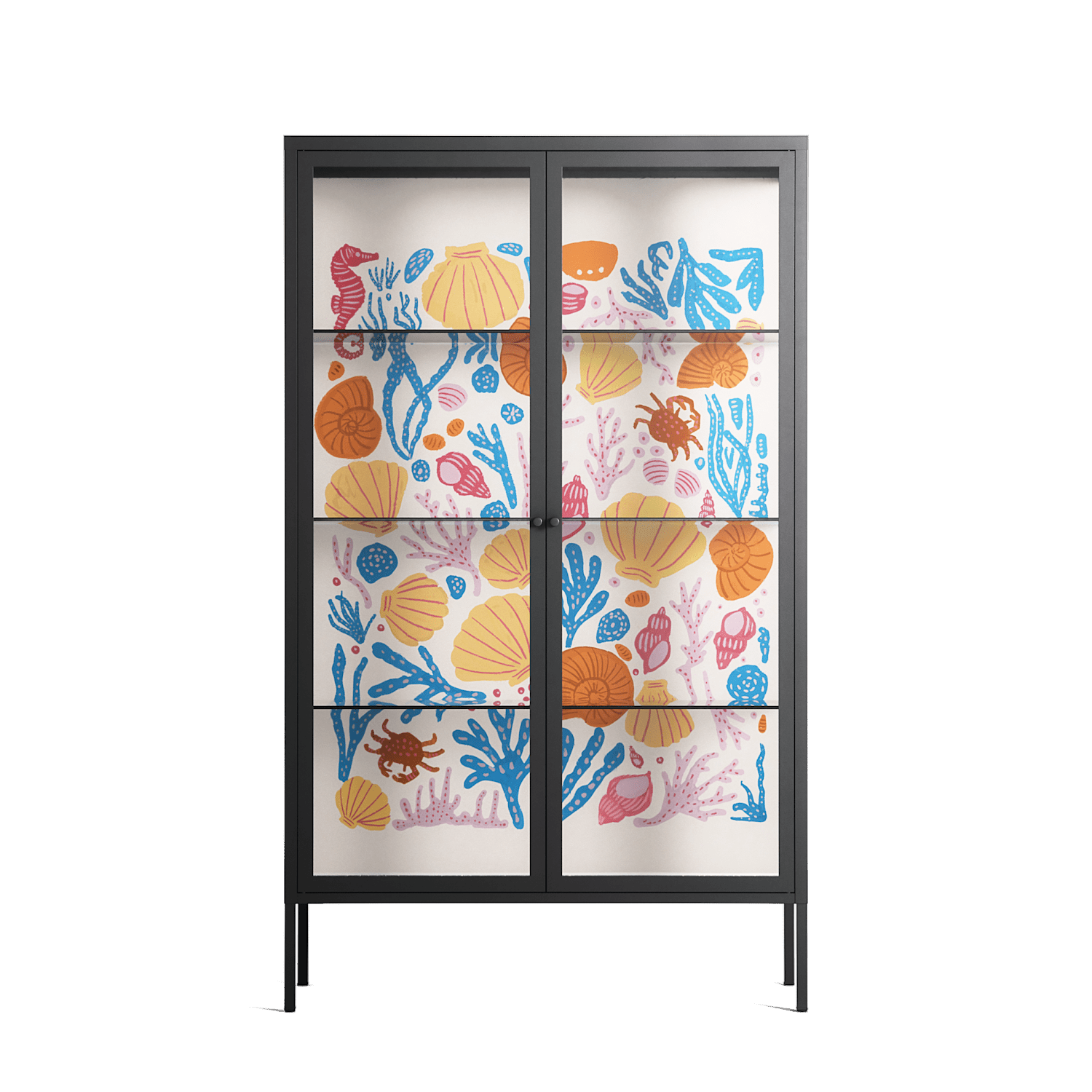 Sea Critters - Cabinet - Katie O’Shea - Antracite - Clear glass